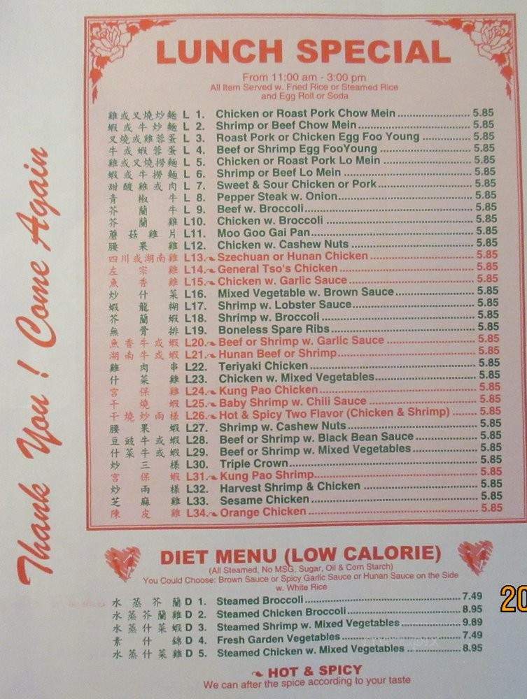 Yummy Chinese - Richmond, VA menu_pic