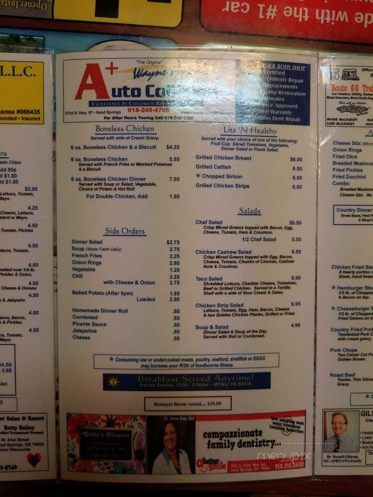 Crescent Cafe - Sand Springs, OK menu_pic