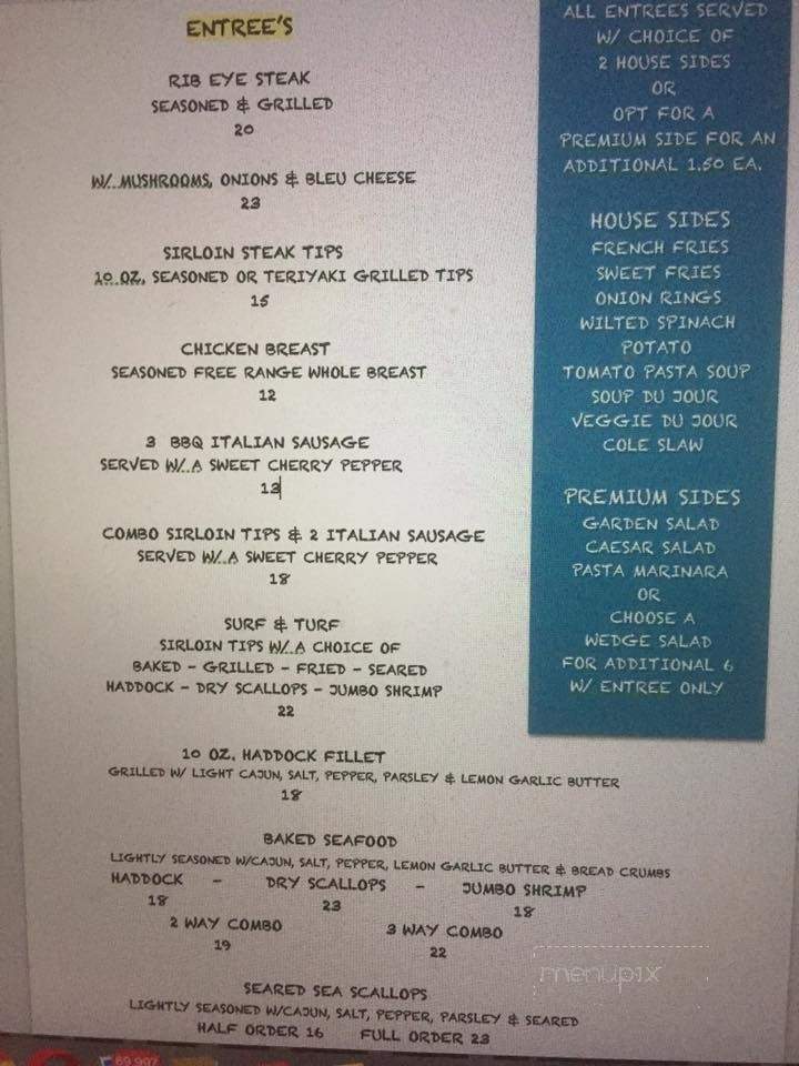 Norm's White Horse - Methuen, MA menu_pic