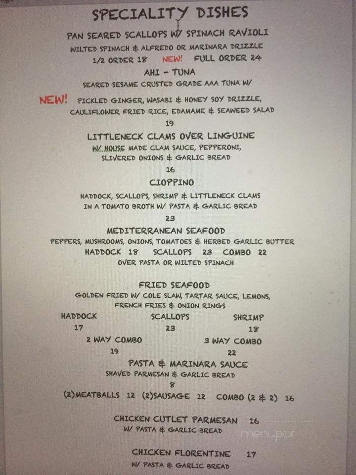 Norm's White Horse - Methuen, MA menu_pic