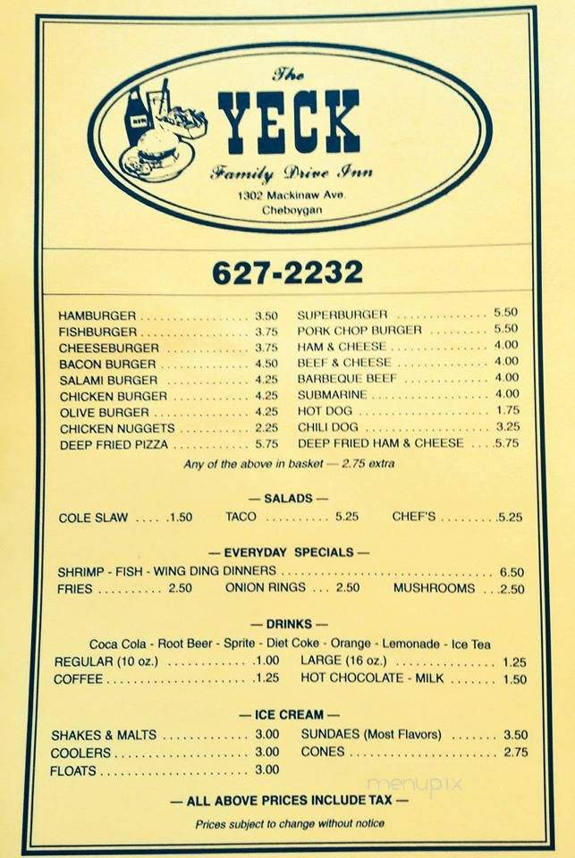 /1007009/Yeck-Family-Drive-In-Restaurant-Cheboygan-MI - Cheboygan, MI
