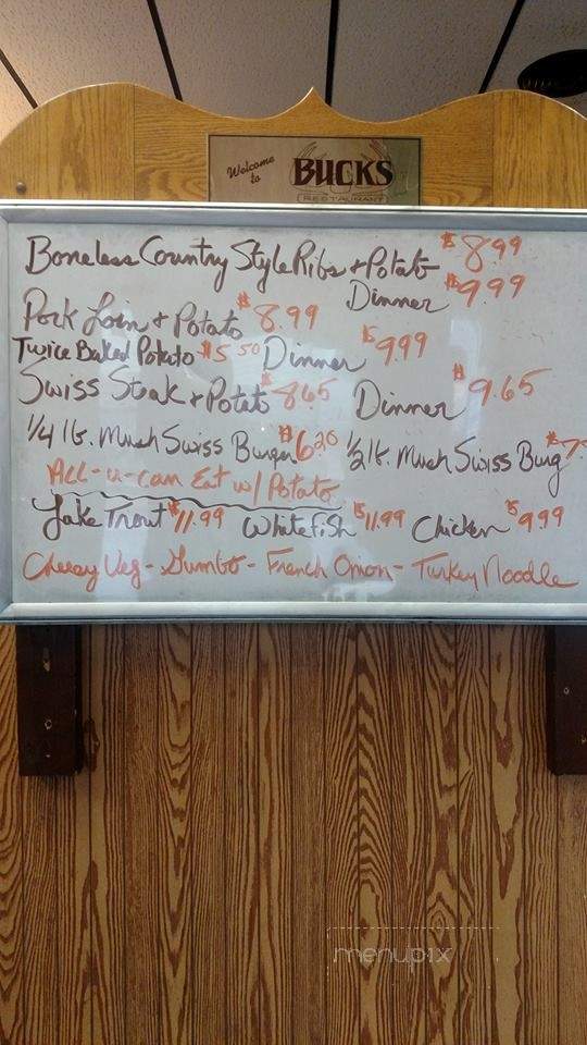 Buck's Restaurant - Ishpeming, MI menu_pic