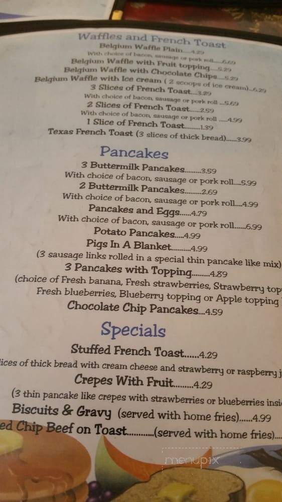 Muller's Diner - East Stroudsburg, PA menu_pic