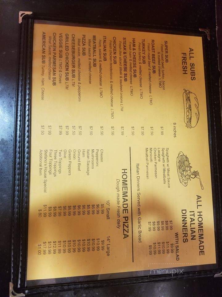 Stefanos - Liberty, SC menu_pic