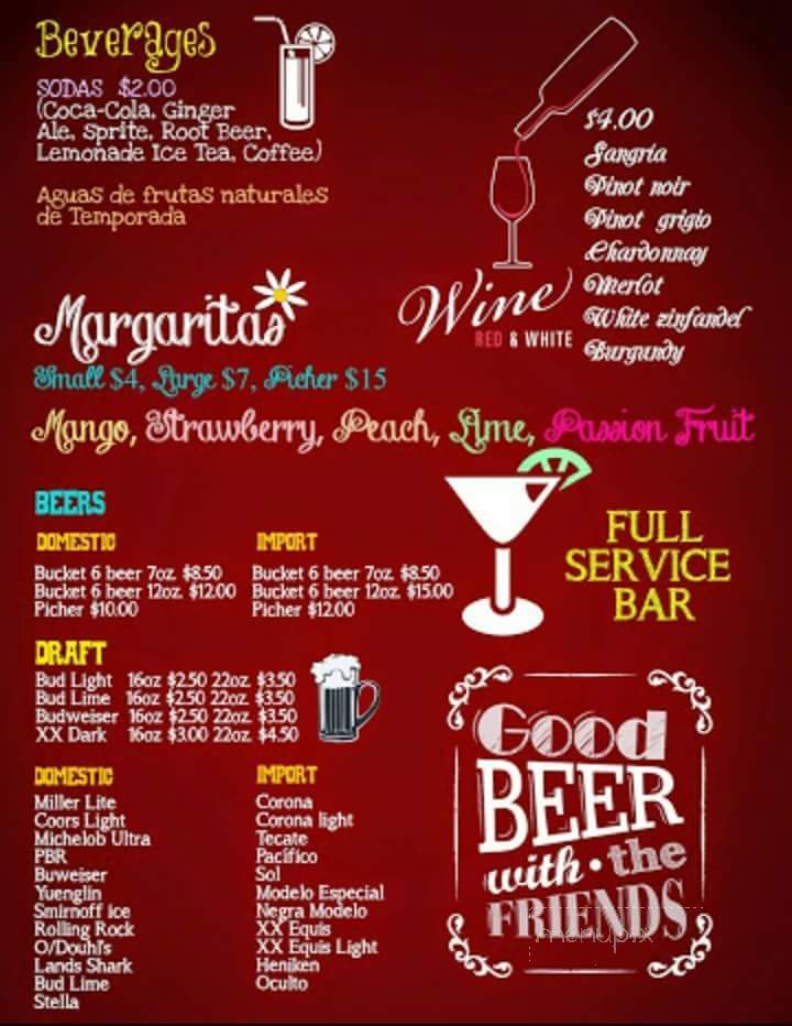 El Toro Mexican Restaurant Bar & Grill - Orangeburg, SC menu_pic
