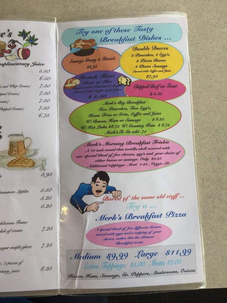 Merk's Place - Farmville, VA menu_pic