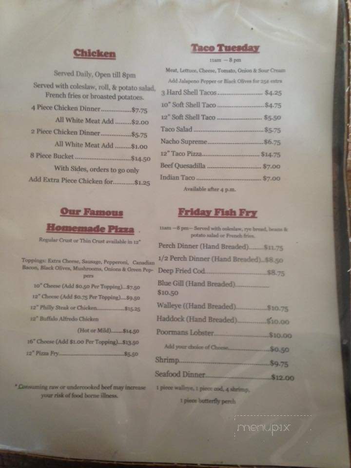 Mickster's Pub and Grill - Clintonville, WI menu_pic