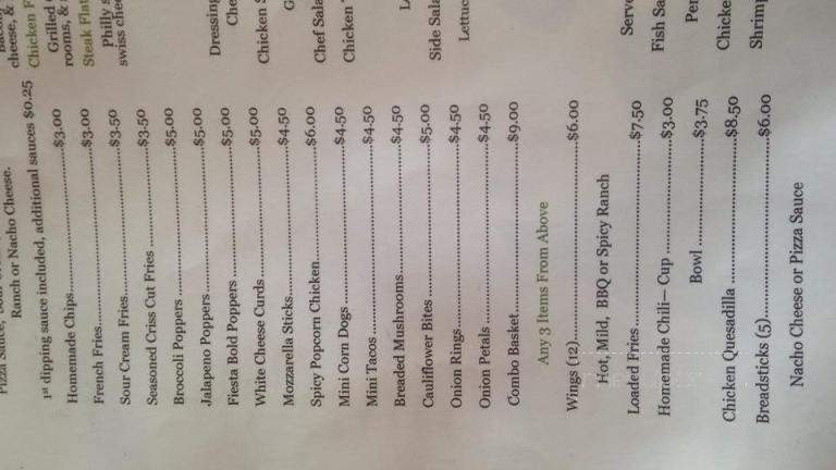 Mickster's Pub and Grill - Clintonville, WI menu_pic