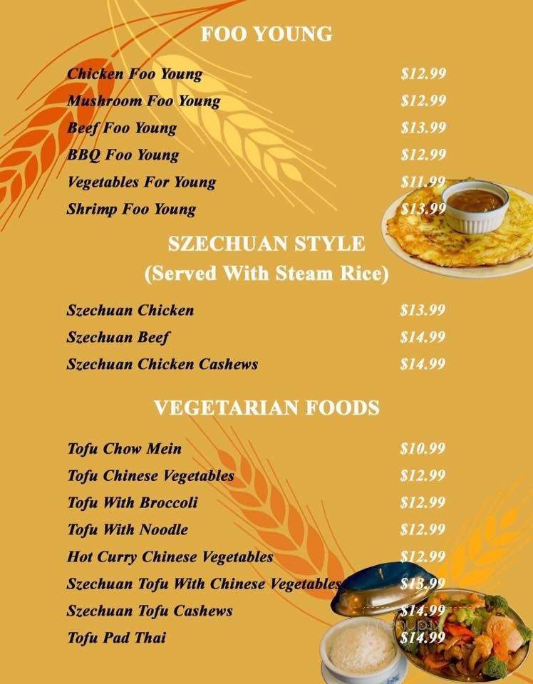 Tran's Place Restaurant - Moncton, NB menu_pic