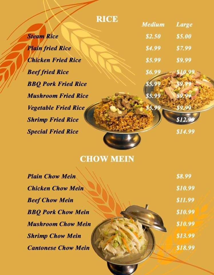 Tran's Place Restaurant - Moncton, NB menu_pic