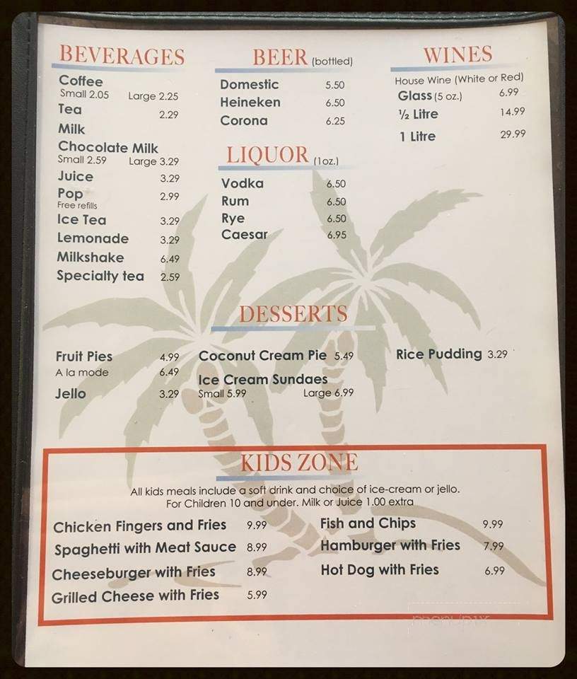 Malibu Restaurant Inc - Centralia, ON menu_pic