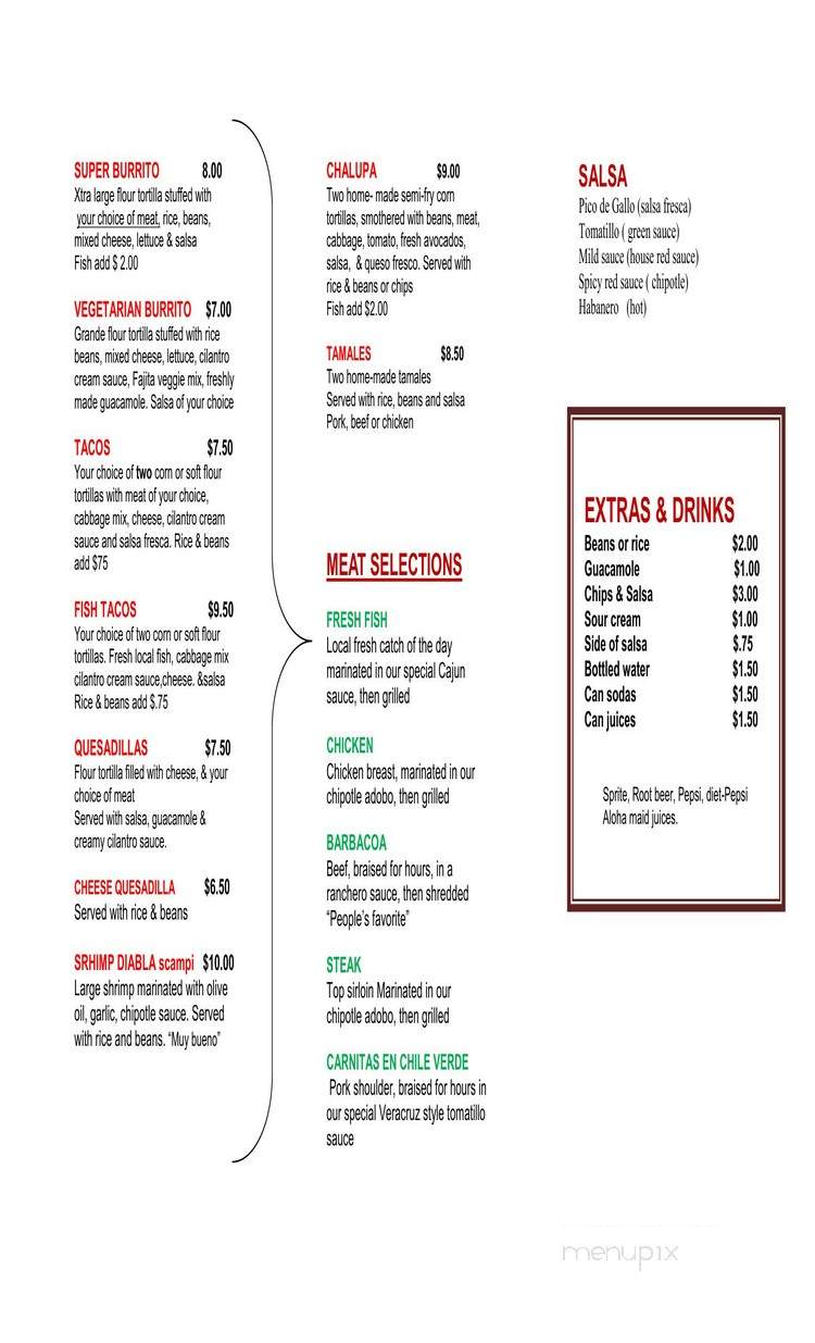 Chalupa's - Koloa, HI menu_pic