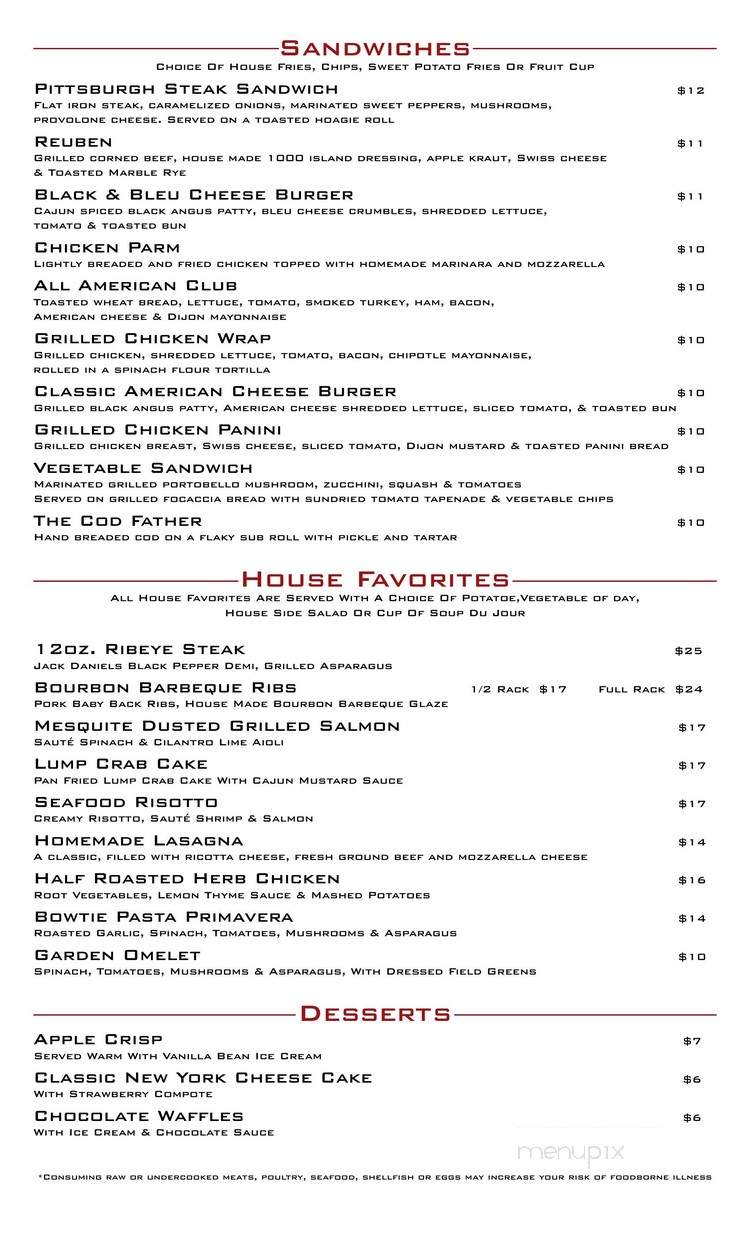 Fairway Grill - Clarion, PA menu_pic