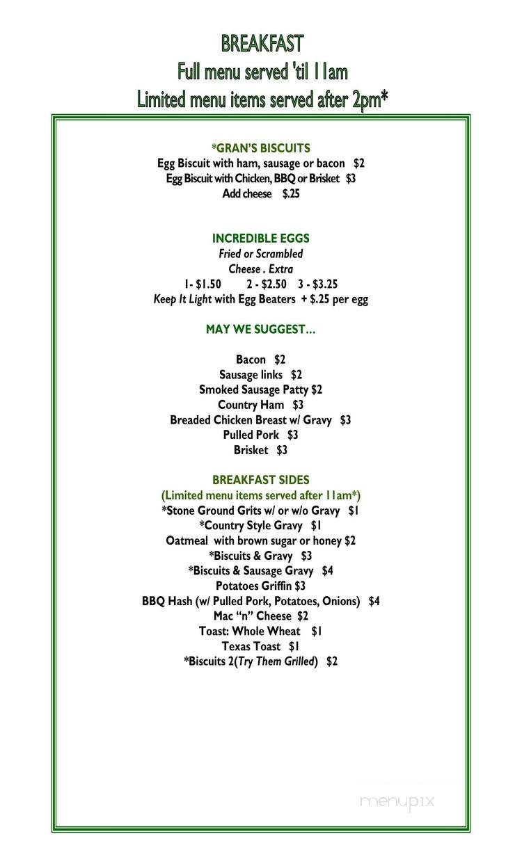 Route 1 Capital BBQ - Wake Forest, NC menu_pic