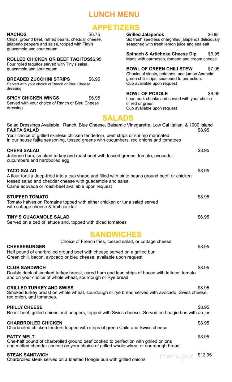 Casa De Pizza - Los Lunas, NM menu_pic
