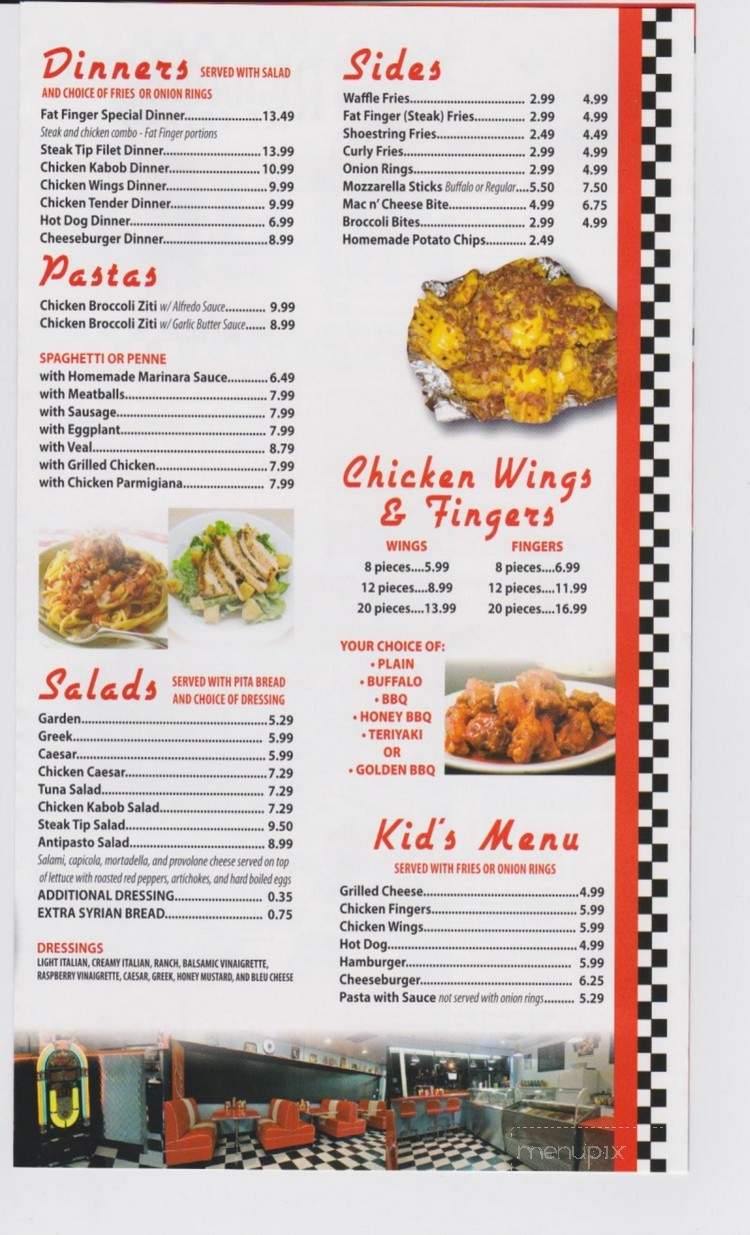 Fat Fingers - Saugus, MA menu_pic