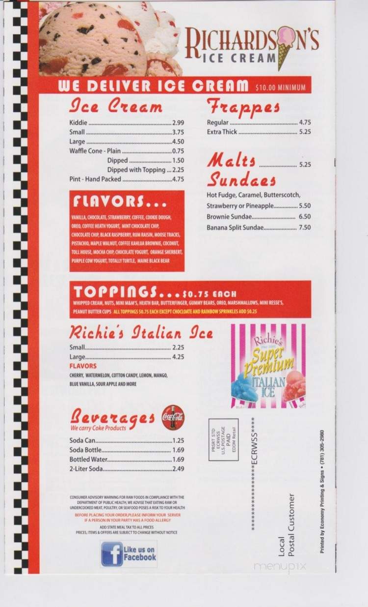Fat Fingers - Saugus, MA menu_pic