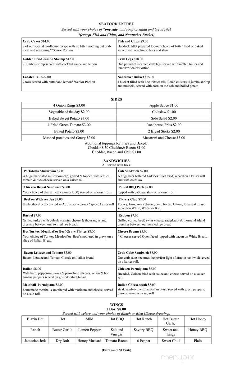 Wildwood Tavern Incorporated - Grampian, PA menu_pic