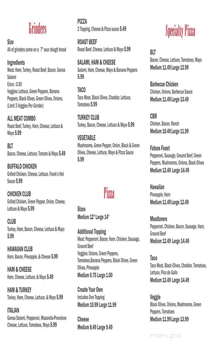 Fatso's Pizza & Grinders - Battle Creek, MI menu_pic