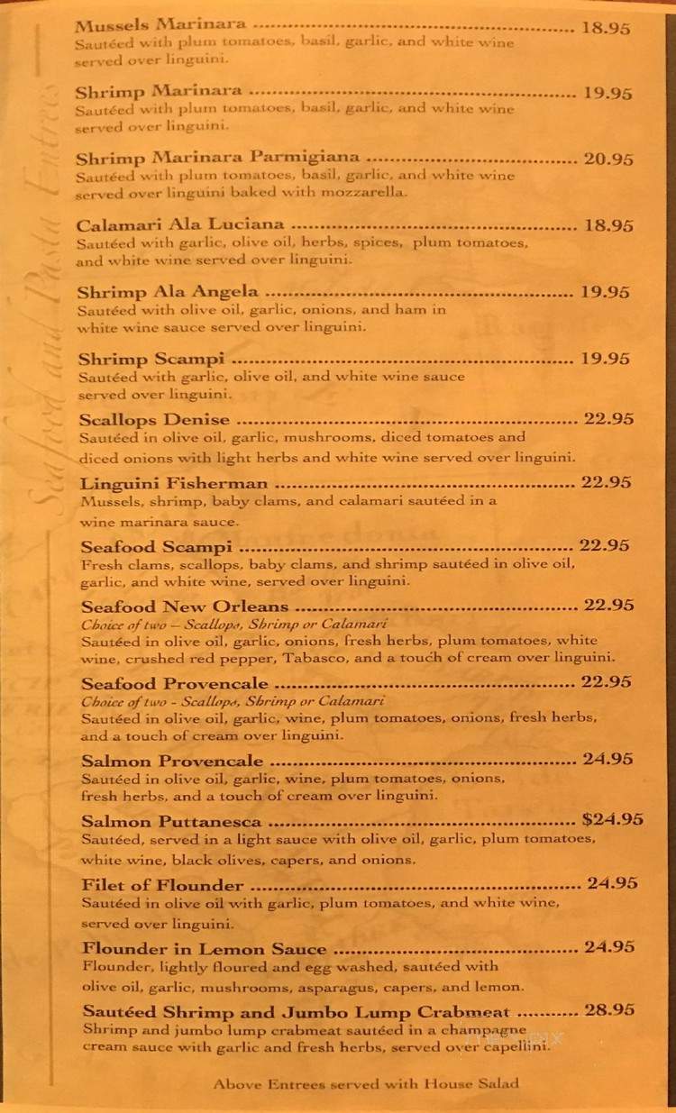Angela's Ristorante - Richmond, VA menu_pic