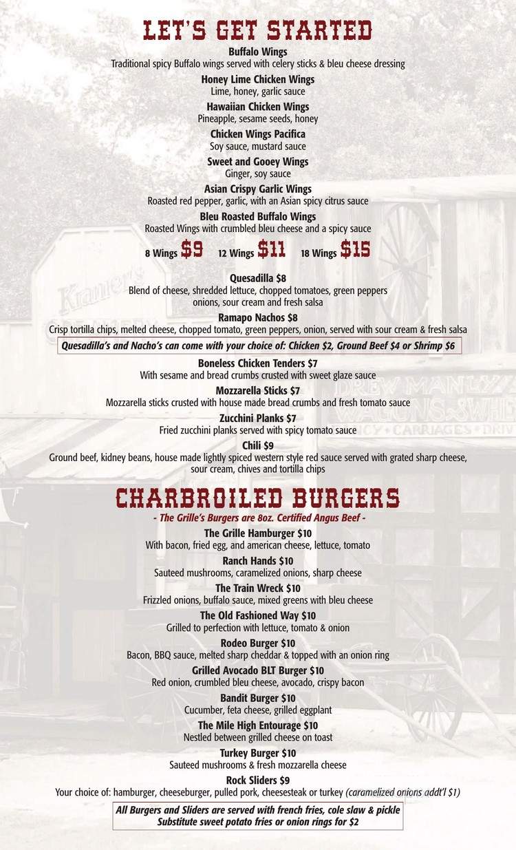The Grille - Mahwah, NJ menu_pic