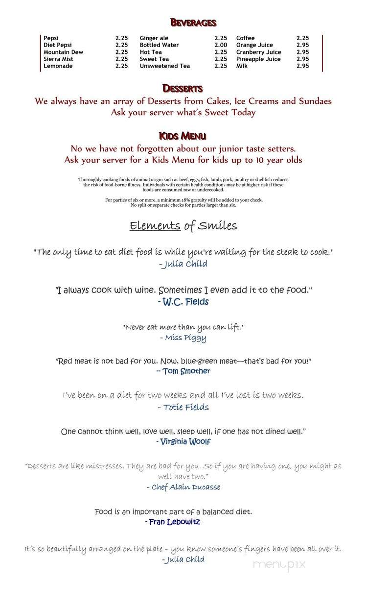 Elements - Pikesville, MD menu_pic