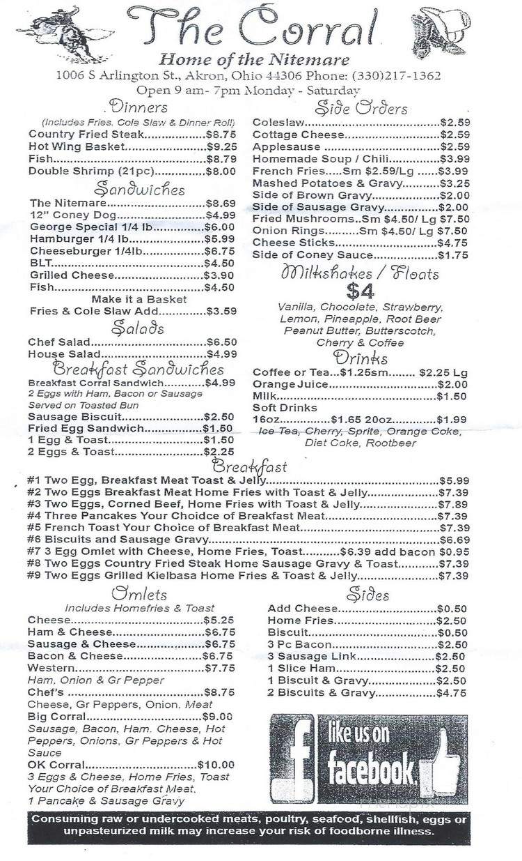 /350004735/Corral-Sandwich-Shop-Menu-Akron-OH - Akron, OH