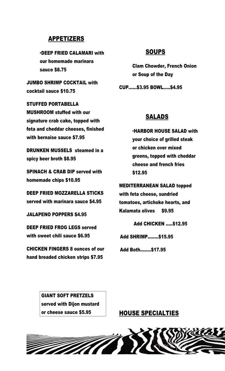 Zebro's Beach Bar - Westfield, NY menu_pic