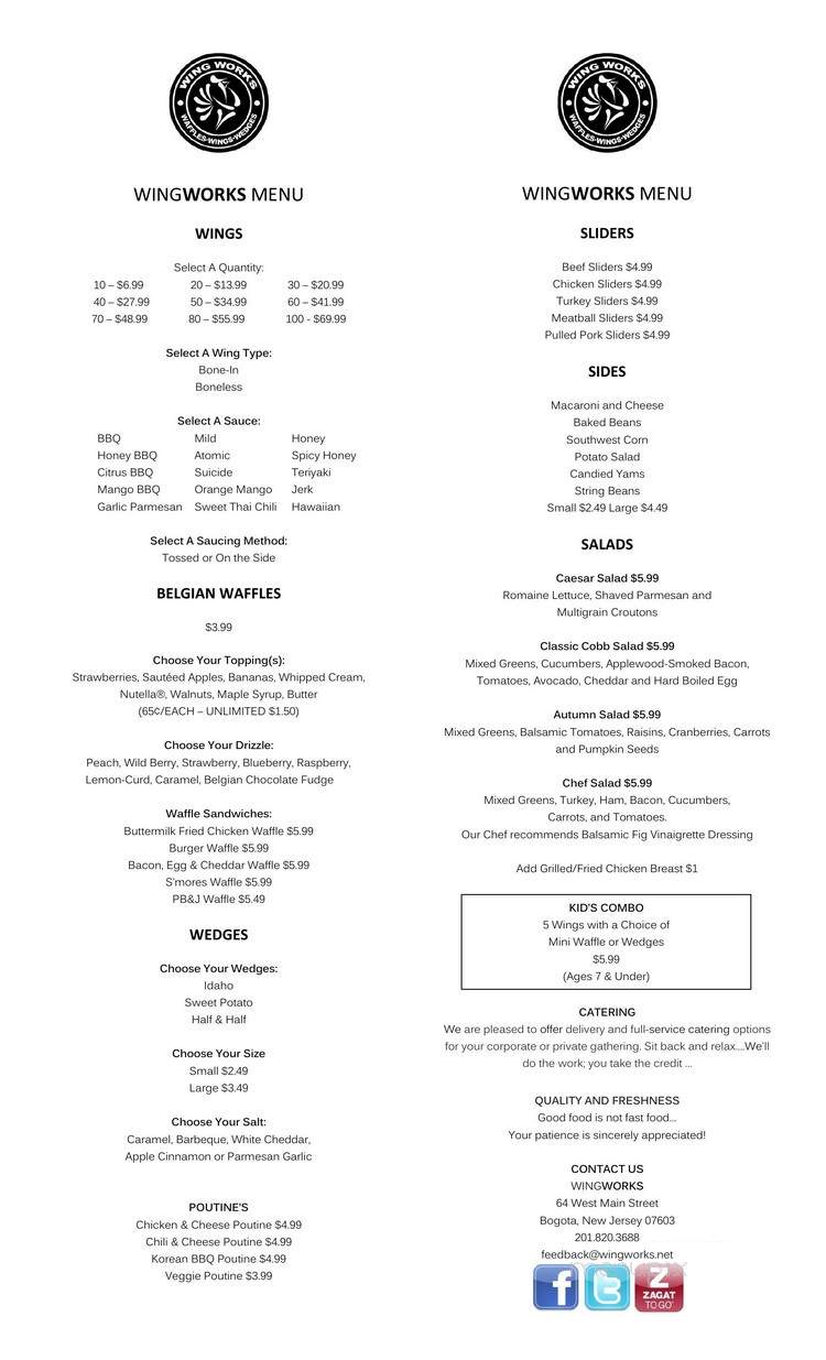 Wing Works - Bogota, NJ menu_pic