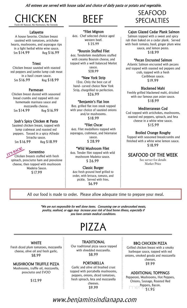 Harrigan's Restaurant - Indiana, PA menu_pic