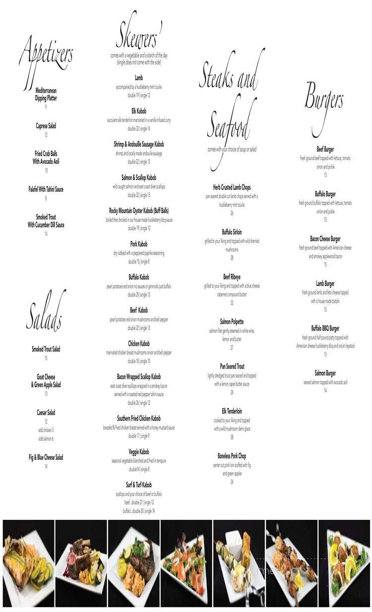406 Geyser Grill - West Yellowstone, MT menu_pic
