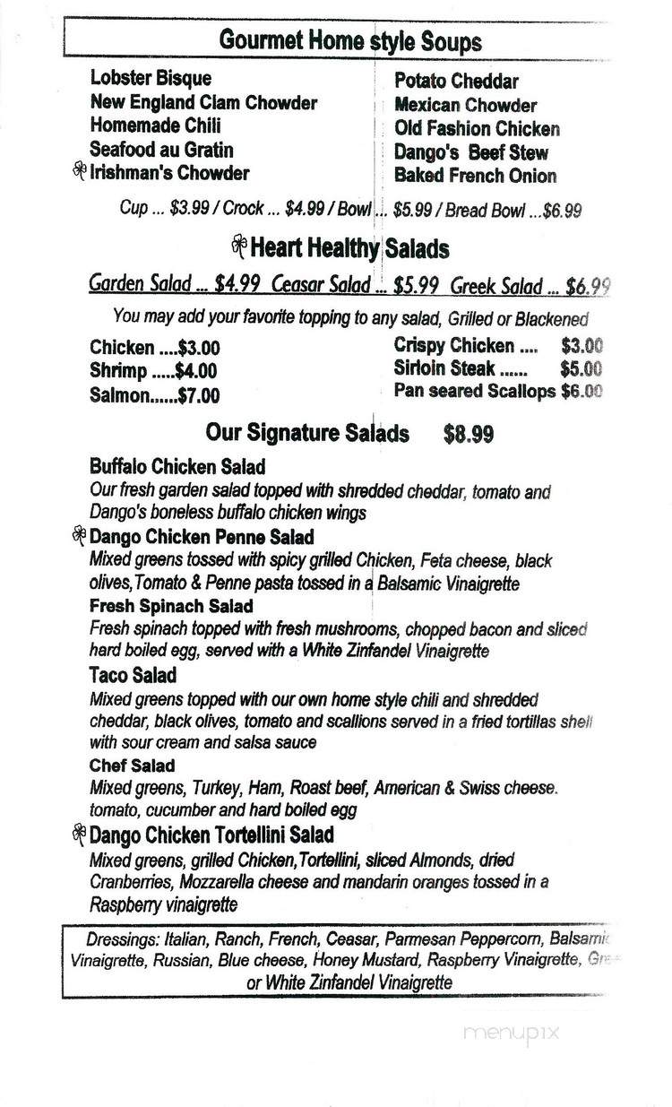 Dango's Dugout - South Glens Falls, NY menu_pic
