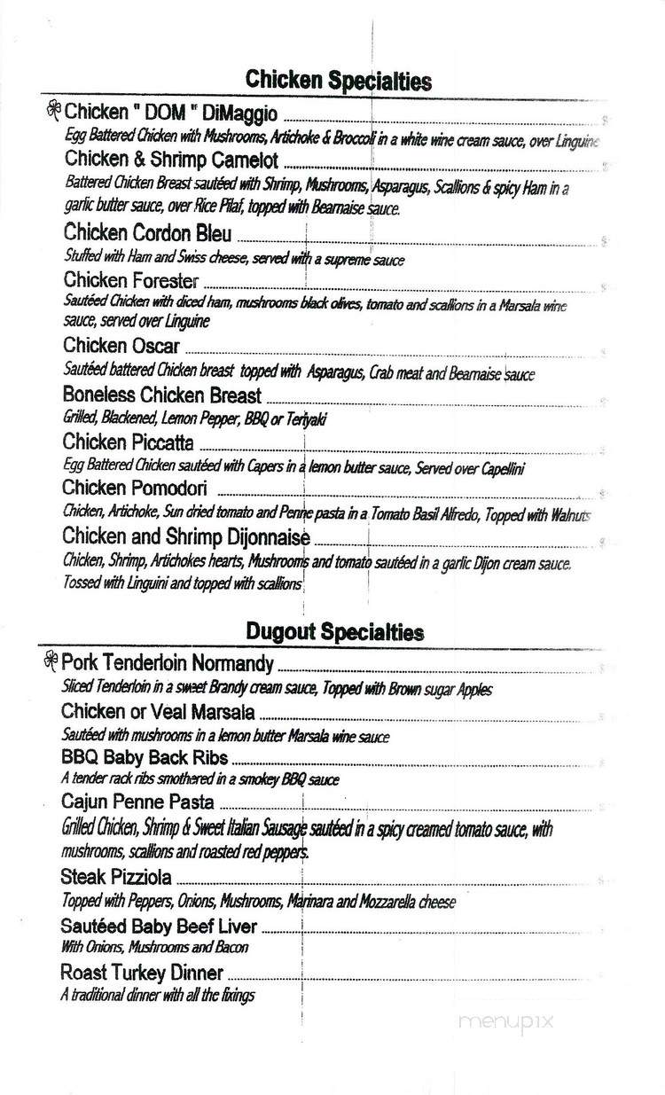 Dango's Dugout - South Glens Falls, NY menu_pic