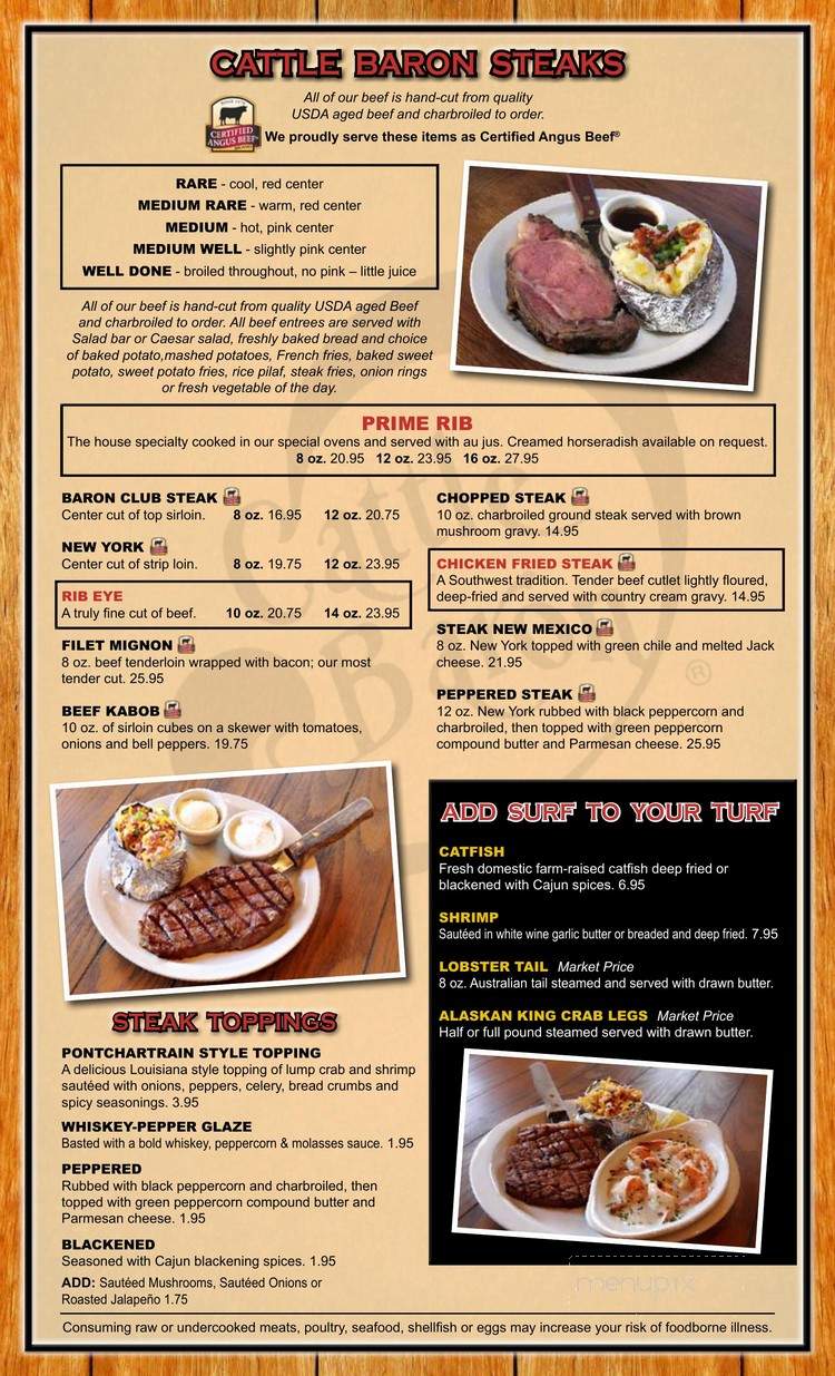 Cattle Baron - Lady Lake, FL menu_pic
