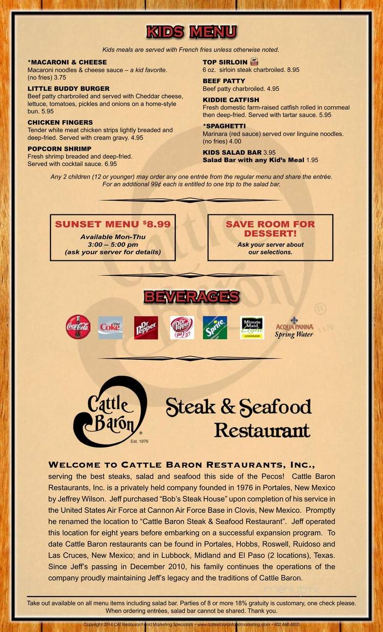 Cattle Baron - Lady Lake, FL menu_pic
