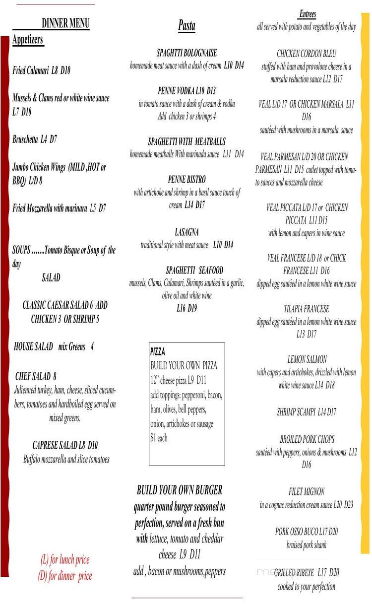 Bistro17 - Haines City, FL menu_pic