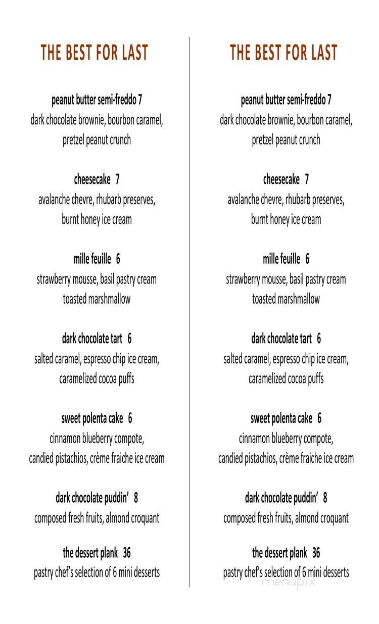 Eight K Restaurant - Snowmass Village, CO menu_pic