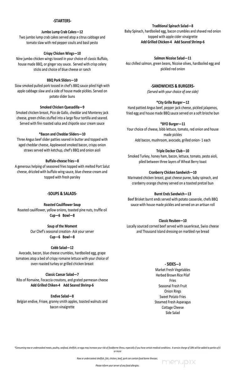 The City Grille at the Crown Plaza - Kansas City, MO menu_pic