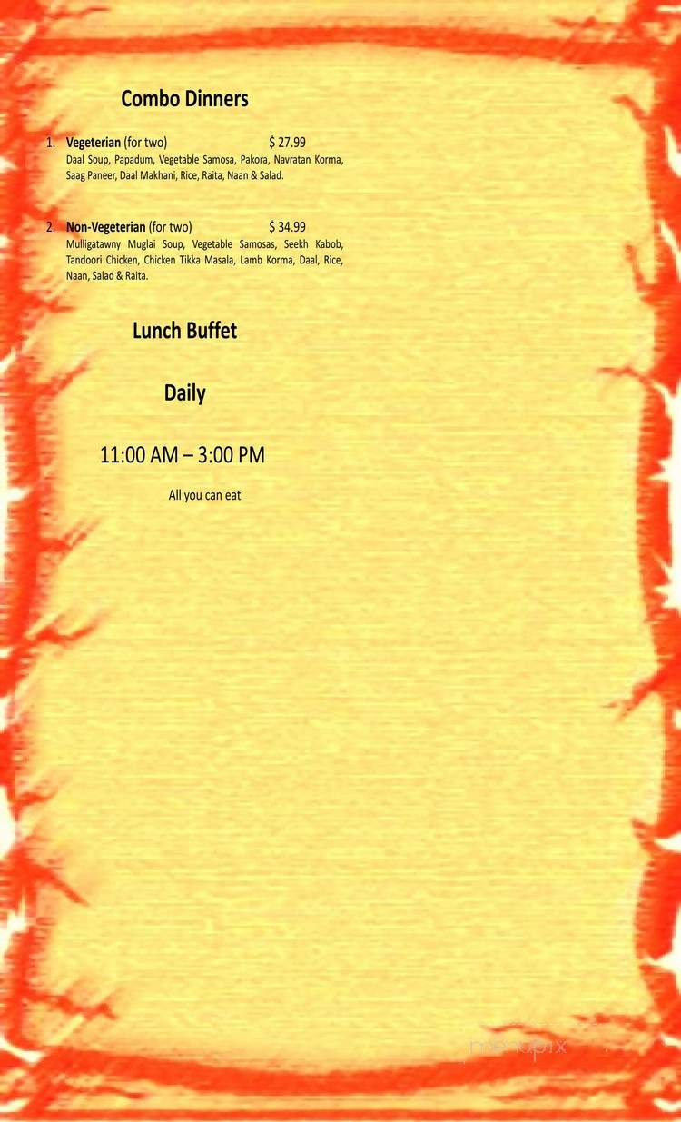 House Of Curry - Chino, CA menu_pic