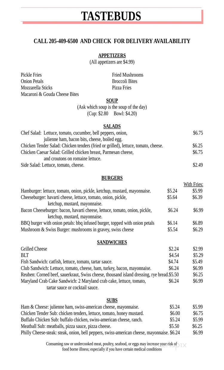 New Orleans Bar & Grill - Tuscaloosa, AL menu_pic