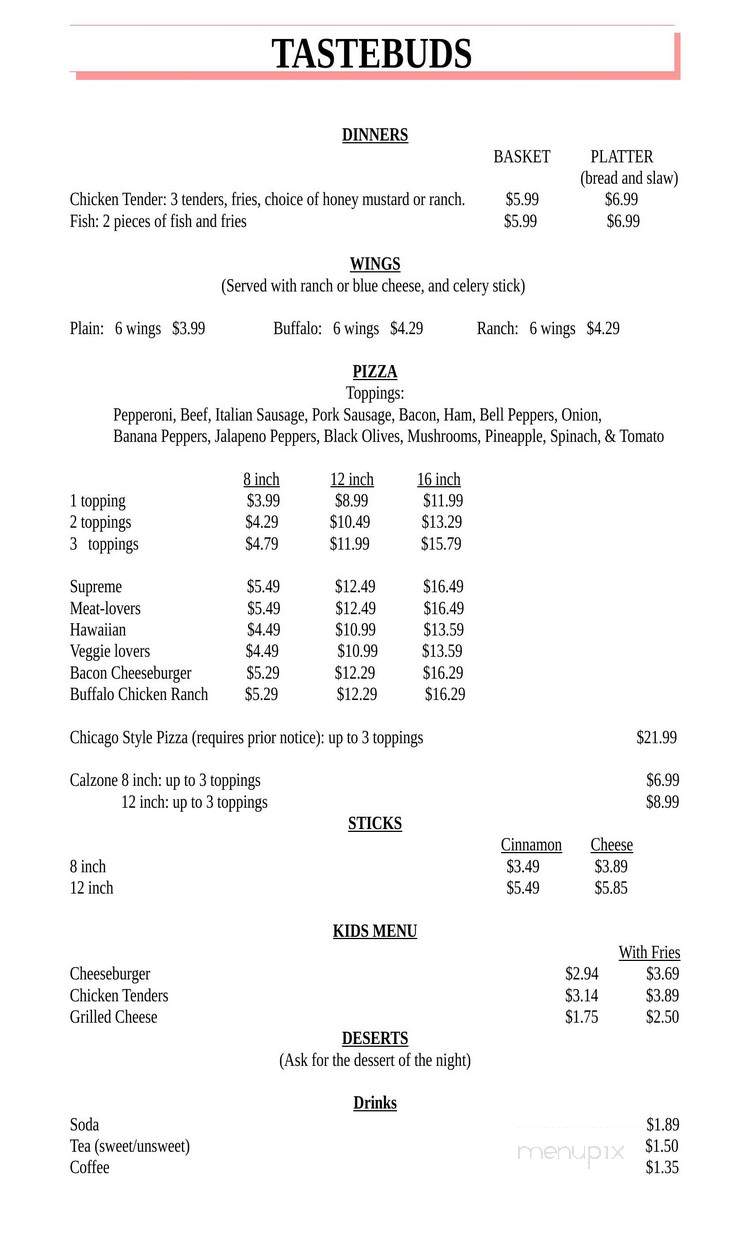 New Orleans Bar & Grill - Tuscaloosa, AL menu_pic