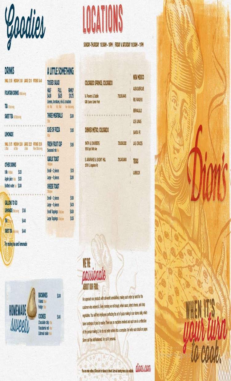 Dion's - Colorado Springs, CO menu_pic
