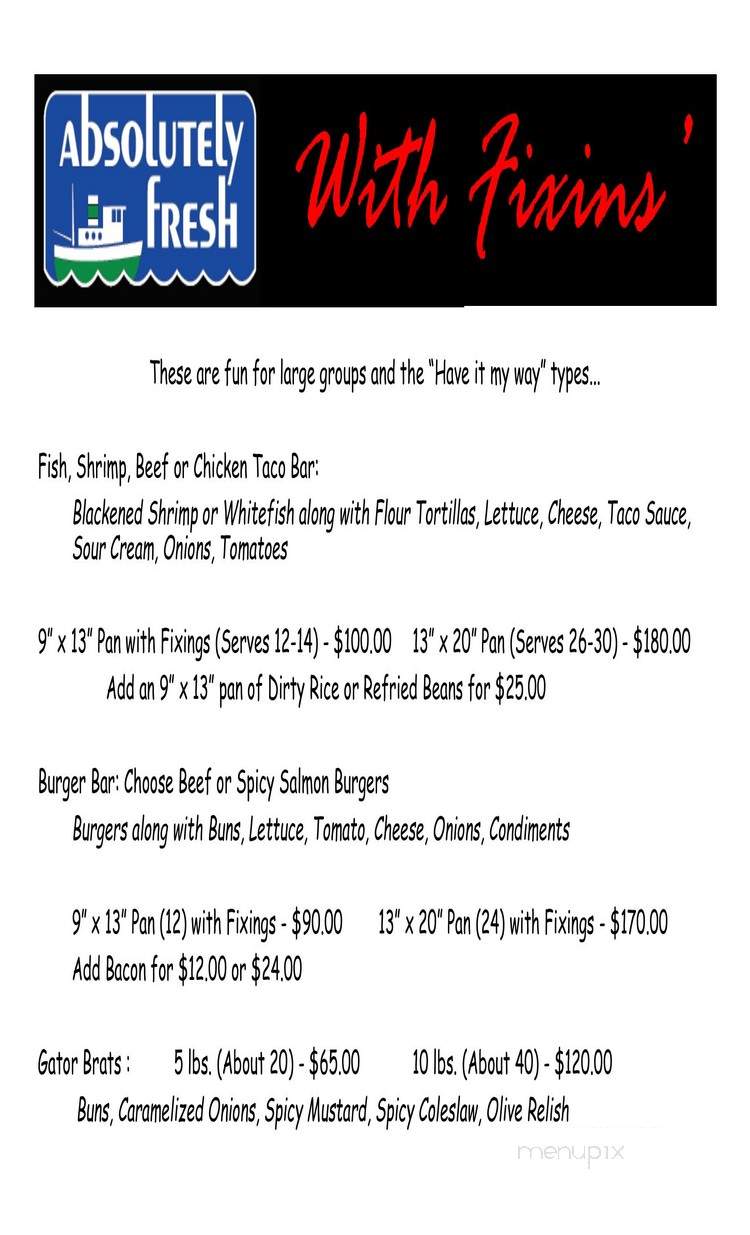 Absolutely Fresh Seafood Market - Omaha, NE menu_pic