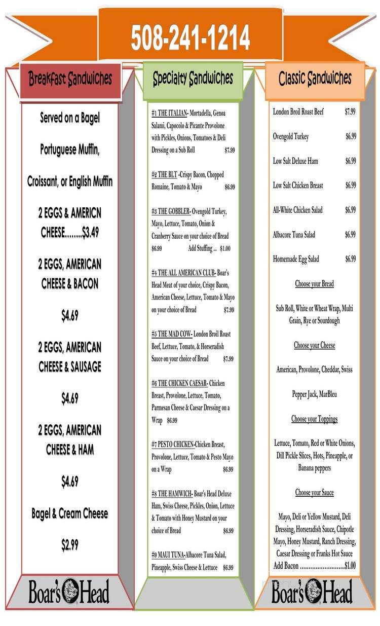 Lunch Stop - Harwich, MA menu_pic
