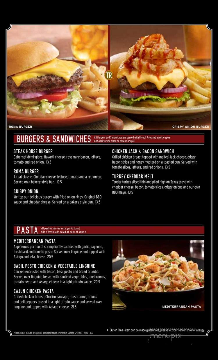 Bridge Restaurant & Tavern - Port Stanley, ON menu_pic