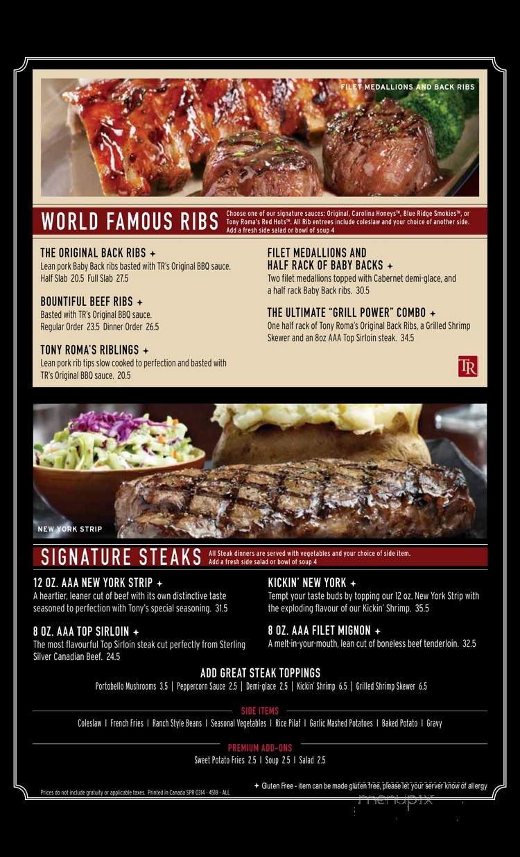 Bridge Restaurant & Tavern - Port Stanley, ON menu_pic