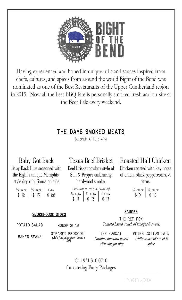 Bight of the Bend - Gainesboro, TN menu_pic
