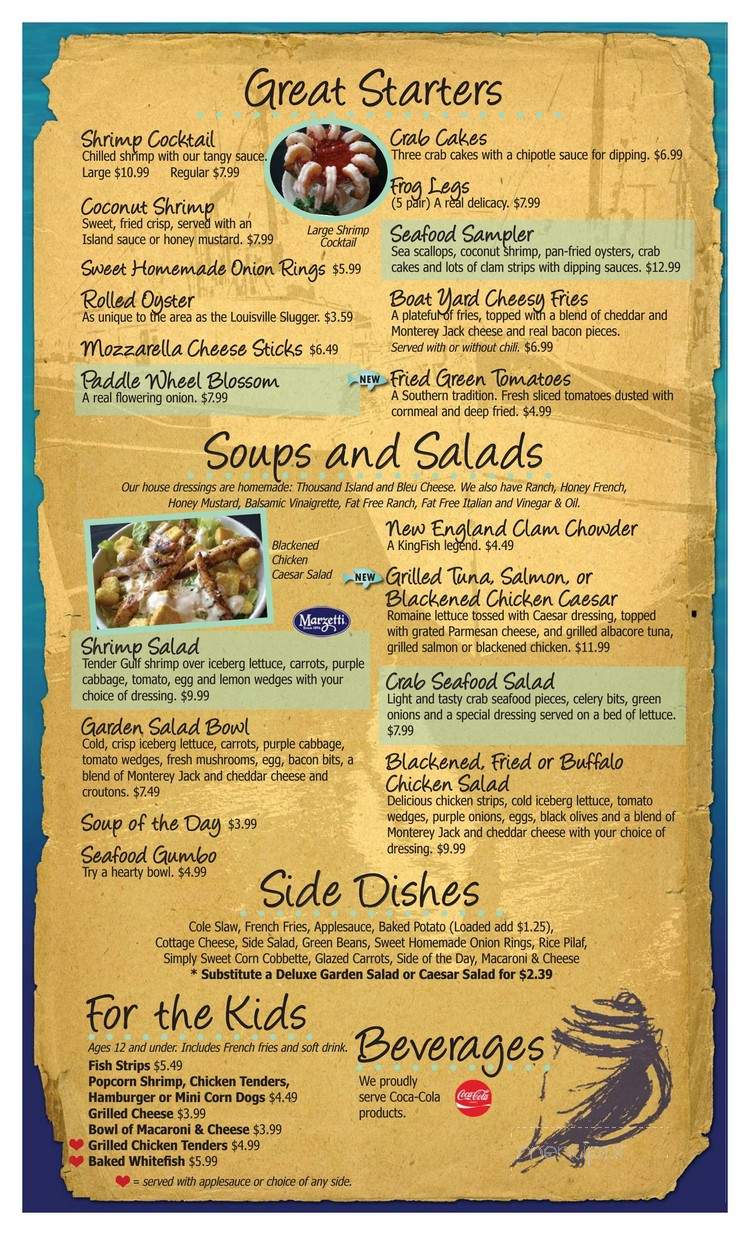Kingfish Restaurants - Saint Matthews, KY menu_pic