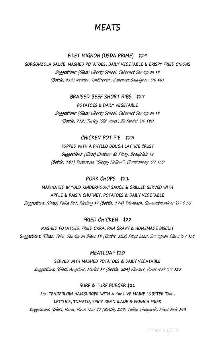 Jonathan's Bistro - Lenox, MA menu_pic