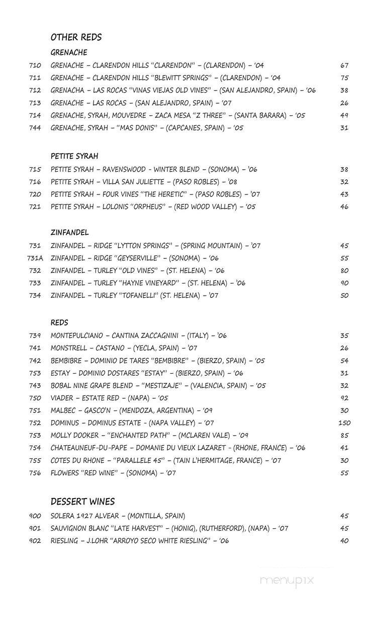 Jonathan's Bistro - Lenox, MA menu_pic
